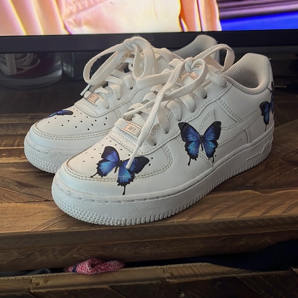 Blue butterfly Nike AF1 - Picture 2 of 4